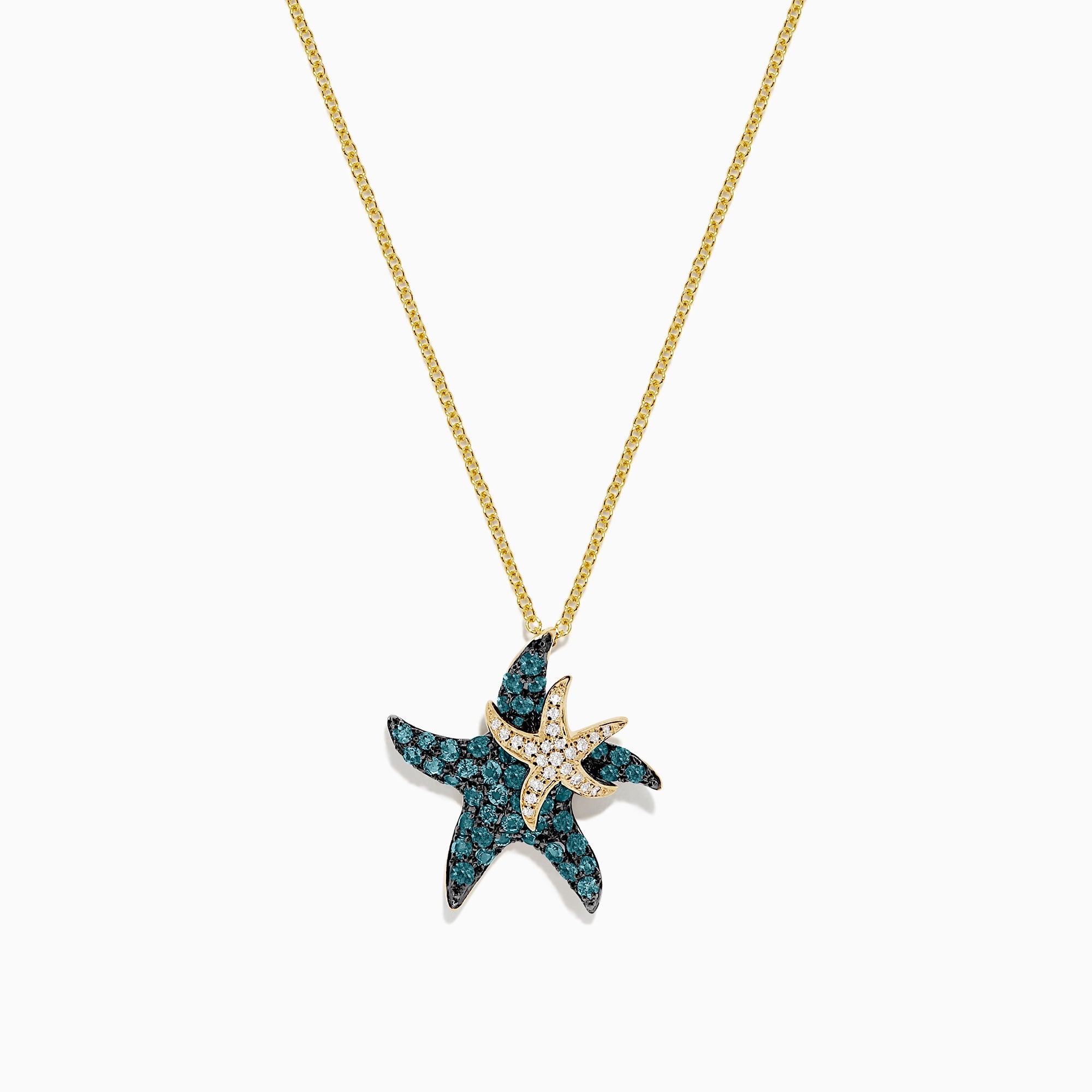Effy 14K Yellow Gold Diamond Starfish Lariat Necklace – effyjewelry.com